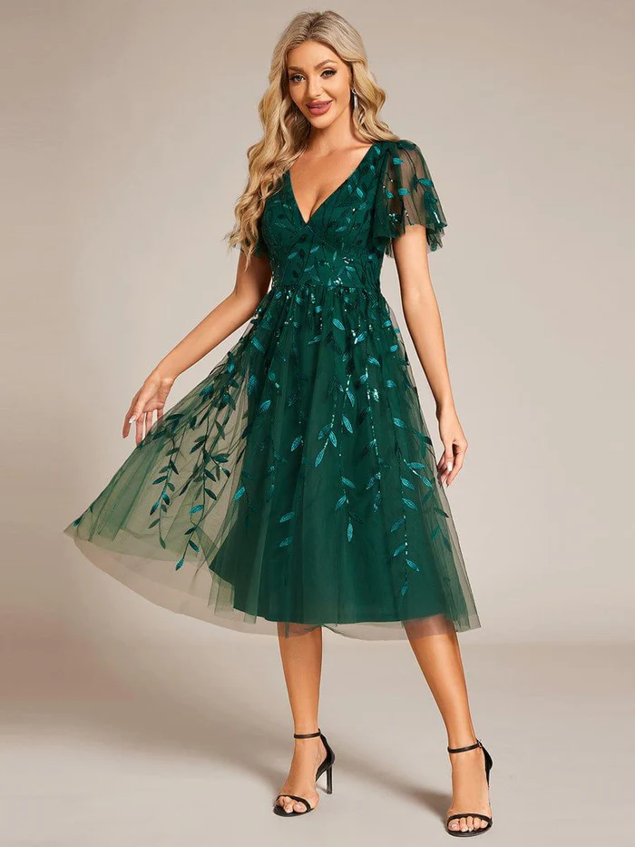 Shop Best Emerald Green and Gold Prom Dress Using Ever Pretty Discount Code