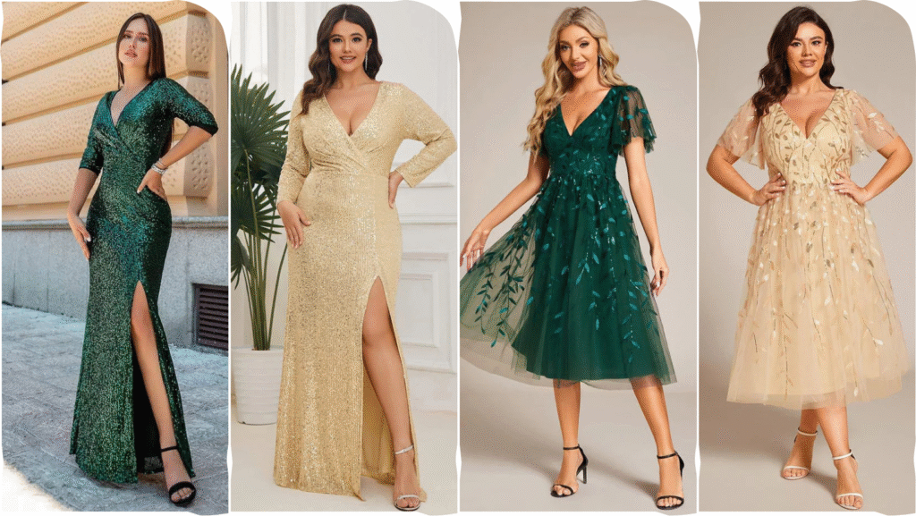 Shop Best Emerald Green and Gold Prom Dress Using Ever Pretty Discount Code