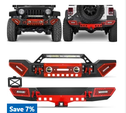 Buy Front and Rear Bumpers For Jeep Wrangler using Sunpie Discount code