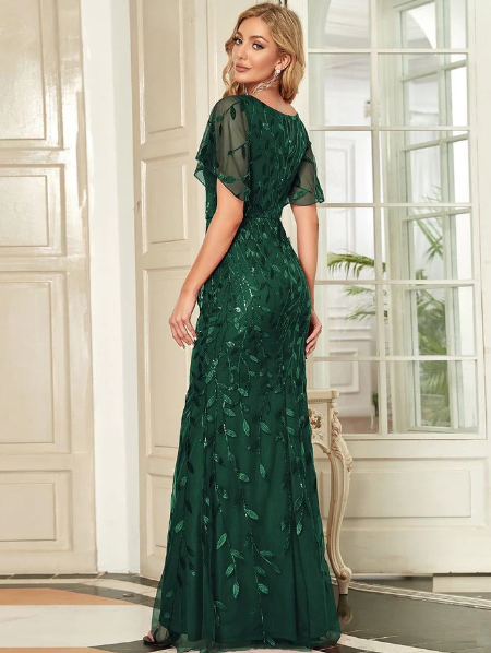 Emerald Green Mermaid Prom Dress For Sale using Ever Pretty Promo Code