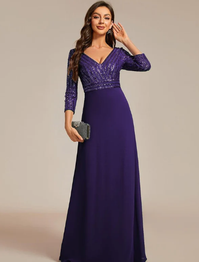 Dark Purple Prom Dress For Sale using Ever Pretty Promo Code