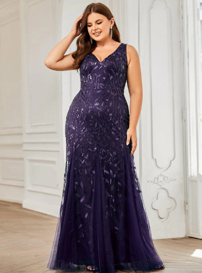 Dark Purple Prom Dress For Sale using Ever Pretty Promo Code