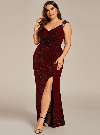Burgundy Dress For Sale using Ever Pretty Promo Code