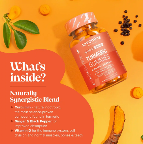 Shop Best Turmeric Ginger Gummies with Novomins Discount Code
