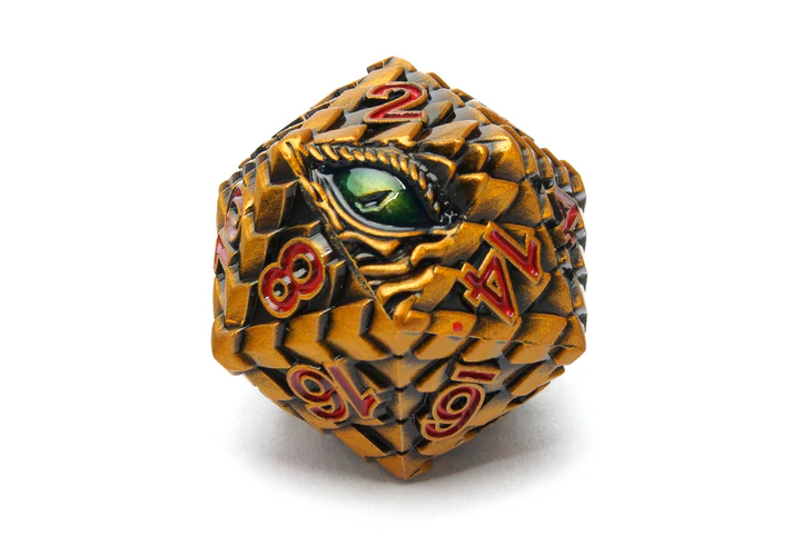 Shop Best Red and Gold Metal Dice with Diceroll Discount Code