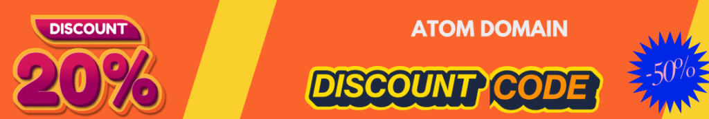 Get Free Atom Domain Discount Code
